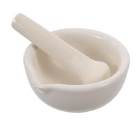 Ipetboom Mortier et Pilon en Céramique 10 CM Bol de Broyage Manuel pour Épices Noix et Grains Moulin à Aliments Polyvalent Cuisine Pharmacie et Laboratoire Nettoyage Facile Format