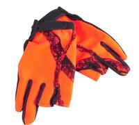 Ipetboom Moufles de Pêche à Trois Doigts, Antidérapants, Respirants, Orange | Polyester, Spandex et Caoutchouc, Paume à Points, pour Vélo, Bateau, Conduite