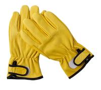 Ipetboom Moufles de Travail Isolants en Cuir Jaune Anti-Dérapants et Résistants à la Chaleur Taille Unique Moufles de Protection pour Travaux Extérieurs et Conditions Froides