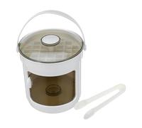 Ipetboom Moule à Glaçons Empilable avec Couvercle et Seau Rotatif Plateau de Fabrication de Glaçons pour Congélateur pour Jus Smoothies et Organisation Compacte