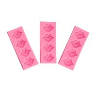 Ipetboom Moule à Lèvres en Silicone 3 Pièces Multifonctionnel pour Gâteau, Chocolat et Savonnette, Souple, Facile à Démouler, Bricolage Pâtisserie et Fabrication Artisanale