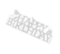 Ipetboom Moule en Silicone Soi-Même pour Décoration d'Anniversaire Lettres Anglaises « Joyeux Anniversaire » Effet Miroir Formes Irrégulières Outils de Bricolage pour Fête et