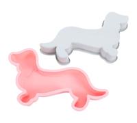 Ipetboom Moules à Chocolat en Silicone Antiadhésifs 2 Pcs Forme Chien Grosse Taille Bleu Clair et Rose, Moules à Bonbons Cuisson Résistants Haute Température pour Pâtisserie Maison