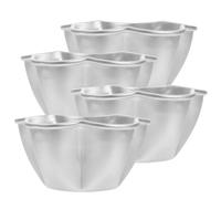 Ipetboom Moules à Muffins Antiadhésifs en Alliage D’aluminium 4 Pièces Mini Moules à Tartelettes pour Cuisson Uniforme Polyvalents pour Desserts la Cuisine Familiale et Banquets