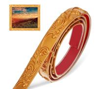 Ipetboom Moulure Flexible Autocollante en PVC Doré 5 M - Baguette Décorative Murale Auto-Adhésive pour Cadre de Miroir et Décoration Intérieure - Bande Adhésive Décorative Facile à Couper