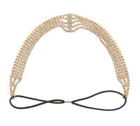 Ipetboom Multi Layered Rhinestone Elastic Headband for Brides Elegant Wedding Hair Accessories Charming Bridal Hairband for Various Wedding Themes