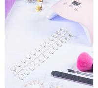 Ipetboom Nuancier de Manucure Transparent Moyen 12 Pièces Capsules Ovales pour Ongles Courts Présentoir à Vernis à Ongles Professionnel pour Salon de Nail Art et Entraînement