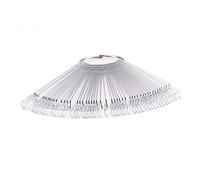 Ipetboom Nuancier de Vernis à Ongles 50 Bâtonnets Transparents en Éventail Anneau en Fer pour Manucure Professionnelle Accessoires Nail Art DIY