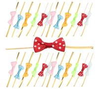Ipetboom Nœuds Torsadés 100 Pièces pour Liens De Fermeture Alimentaires Décorations Colorées pour Sucettes Et Pâtisseries pour Fête Et DIY 100% Polyester