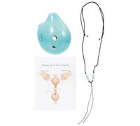 Ipetboom Ocarina en Céramique à 6 Trous C Tonalité Petit Instrument à Vent Créatif pour Débutants Couleur Bleu Fissuré pour Garçon et Filles et Pratique Musicale Portable et Solide