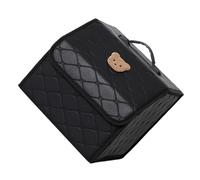 Ipetboom Organisateur Coffre Voiture Pliable Multifonction en Cuir PU Motif Ours Moyen Taille Bac de Rangement pour Coffre de Véhicule Accessoires Automobiles Pratiques et Robustes