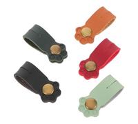 Ipetboom Organisateur de Câbles en PU Lot de 5 Range-Câbles Mignon Forme Patte de Chat Protège-Câbles pour Écouteurs et Chargeurs Accessoire Léger et Portable pour Rangement de Bureau