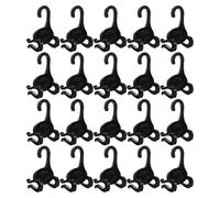 Ipetboom Organisateur de Chaussures Suspendu en Plastique Noir 20pcs Crochets Muraux Résistants à L'usure et Structure Verticale pour Appartements et Magasins