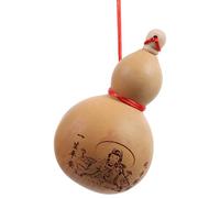 Ipetboom Ornement de Courge Sculpté avec Bouchon en Bois, Pot à Vin Naturel en Coloquinte, Conteneur Polyvalent Non Glissant et Résistant pour Usage Domestique et Sorties Style Aléatoire