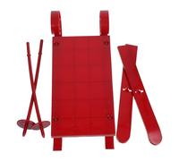 Ipetboom Ornement de Noël 2 Pièces - Mini Traîneau et Planche de Ski Rouges à Suspendre au Sapin, Décoration Festive pour Bureau et Fête de Noël, Accessoires Décoratifs pour Sapin et Scène