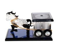 Ipetboom Ornement en Cristal Cheval de Carrosse Élégant pour Décoration de Bureau et Salon, Support à Parfum en Verre Noir Design Européen Noble et Luxueux Couleur Couleur Aléatoire