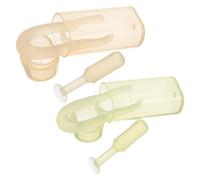 Ipetboom Outil Applicateur de Lentilles de Contact Souples en Silicone Kit 2 Pièces Jaune et Vert avec Ventouse Ergonomique Antidérapante Extraction et Insertion Précises pour Usage