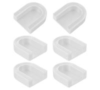 Ipetboom Outil de Manucure Œil de Chat 6pcs Blanc en Résine Synthétique Pla, Compatible Vernis Gel Œil de Chat, Facile pour Création Ongles DIY à Domicile
