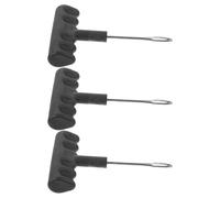 Ipetboom Outil de Réparation Tubeless 3 Pièces Mèches Résistantes, Kit Complet pour Voitures, Motos et Remorques, Adapté aux Interventions Rapides sur Routes et Sentiers