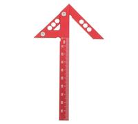 Ipetboom Outil de Traçage en Plastique Rouge pour Travail du Bois - Gabarit de Marquage Multifonction 45° Règle Aluminium pour Centrage Ligne Verticale et Angle Droit Accessoire de