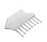 Ipetboom Outil Gua Sha Métal Zinc pour Massage Chevelu Visage Corps Grattoir Portable Sculptant Épaules Bras Cou Compact pour Soins Peau