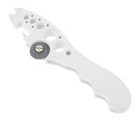 Ipetboom Ouvre-ampoules Manuel Blanc en Abs Robuste Meule Coupe-verre Intégré, Outil Multifonction pour Briser Flacons Médicaux, Usage Hospitalier et Familial, Accessoire D’ouverture