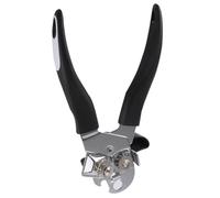 Ipetboom Ouvre-Bocal Multifonction en Acier Inoxydable avec Poignée Antidérapante Noire 1 Pièce Ouvre-Boîte Ergonomique Cuisine Familiale et Restauration