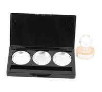 Ipetboom Palette de Maquillage Vide avec Miroir 3 Compartiments Noire Rectangulaire Légère et Solide en Ps pour Fards à Paupières et Sourcils, à Emporter ou Offrir