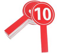 Ipetboom Palette de Score Manuelle en Mousse Haute Densité Rouge 12x24 Cm, Lot de 10 Tableaux D’affichage Réutilisables Face pour Ventes aux Enchères, Vote et Activités Scolaires