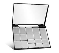 Ipetboom Palette Magnétique Vide pour Maquillage Miroir Intégré, 15 Cases Carrées pour Fards à Paupières, Blushs et Poudres, Adaptée aux Retouches en Déplacement