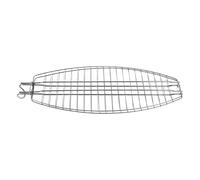 Ipetboom Panier à Poisson Barbecue Ovale Pliable en Acier Inoxydable | Grille Détachable à Pince Intégrée, Usage Bbq Extérieur et Gaz, Finition Argenté, pour Poissons et Crevettes