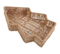 Ipetboom Panier en Osier Synthétique de Sapin de Noël - Plateau Rustique Multifonction pour Apéritifs et Desserts - Décoration Festive de Table Style Ferme Léger et Solide pour Fêtes et