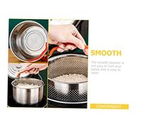 Ipetboom Panier Vapeur Acier Inoxydable pour Cuiseur Riz Design Poignée et Passoire Cuisson Vapeur Multifonction pour Cuisine Quotidienne