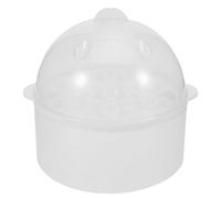 Ipetboom Panier Vapeur pour Œufs 15 CM avec Couvercle Rond et Support Perforé en Plastique Résistant Haute Température Accessoire Cuisson Vapeur Compatible Autocuiseur pour Petit-Déjeuner