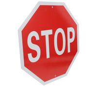 Ipetboom Panneau D’arrêt Octogonal 30x30 Cm en Aluminium Résistant aux Intempéries, Signalisation Routière Extérieure pour Sécurité Piétonne et Régulation Trafic, Panneau Métallique Solide