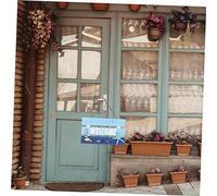 Ipetboom Panneau de Bienvenue Méditerranéen avec Lanterne Bleue Décoration Suspendue Délicate pour Porte et Mur Ornement pour Intérieur et Extérieur