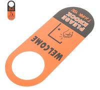 Ipetboom Panneau de Porte Double Face Orange pour Bureau Panneau pour Poignée de Porte Message « Bienvenue Veuillez Frapper » 1 Pièce pour Préserver L’Intimité en Salle de Réunion ou