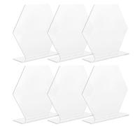 Ipetboom Panneaux de Table Hexagonaux Effaçables et Résistants en Acrylique Lot de 6 Support pour Décoration de Banquet ou Fête pour Numéro de Table Mariage