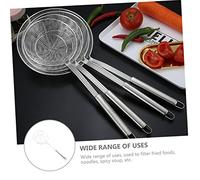 Ipetboom Passoire à Huile Acier Inoxydable Cuillère Filtre Renforcée à Double Ustensile Cuisine Chinoise pour Égoutter Huile et Aliment Manche Pratique Résistante Haute Température