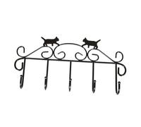 Ipetboom Patère Murale Noir Forme Chat Crochet Mural Décoratif pour Porte Porte Manteau Robuste et Facile à Installer pour Maison Chambre Cuisine Salle de Bain