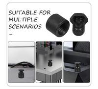 Ipetboom Patin de Cric Vis Réglable en Acier Tête Plate Support de Cric de Sol pour Levage Industriel Coussinet Stabilisateur de Nivellement Hydraulique Usage Manutention