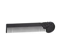 Ipetboom Peigne à Barbe Portable Zinc Design Étonnant De Crâne Peigne Compact Pour Voyage Et Usage