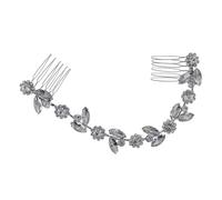 Ipetboom Peigne à Cheveux Argenté avec et Chaîne Accessoire Chic pour Femmes Mariage et Usage Décoration Tête Femme Mariage Tête
