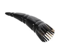 Ipetboom Peigne à Cheveux en Corne Naturelle Antistatique Dents Fines Outil Traditionnel de Massage et Guasha pour Cuir Chevelu et Corps Démêlant Portable 12-18 Cm