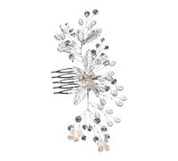 Ipetboom peigne à cheveux en cristal épouser Diadèmes mariées Mariage femme hair charms hair toppers coiffe mariée accessoires de cheveux de mariée coiffe de mariée Alliage de zinc Silver