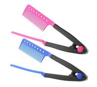 Ipetboom Peigne à Cheveux v Lot De 2 Pièces 14 Cm Bicolore Rose Et Bleu Peigne De Coiffure Lissant Pour Femme Usage Quotidien Accessoire De Salon Pratique Et Portable