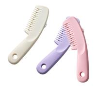 Ipetboom Peigne à Effiler 3 Pièces pour Coiffure Professionnelle Ensemble D’Outils de Coiffage Léger Peigne Rasoir Couleurs Pourpre Rose Clair et Blanc Usage Domestique et Voyage