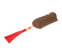 Ipetboom Peigne À Pompon En Bois De Santal Vert Pour Femme Peigne De Coiffure En Forme De Poisson Sculpté Double Face Idéal Pour Le Toilettage