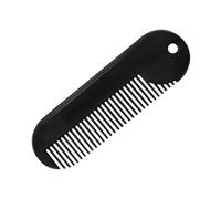 Ipetboom Peigne Barbe Portable Alliage de Zinc Robuste pour Coiffage Précis Compact pour Hommes Accessoire Pratique pour Stylisme Visage et Barbe Noir