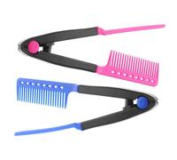 Ipetboom Peigne De Coiffure À Lisser Clip 2 Pièces Peignes De Coiffure En Forme De V Outils De Queue De Cheveux Pour Femmes